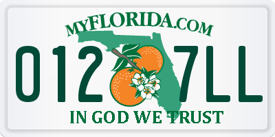 FL license plate 0127LL