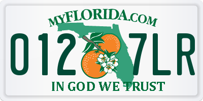 FL license plate 0127LR