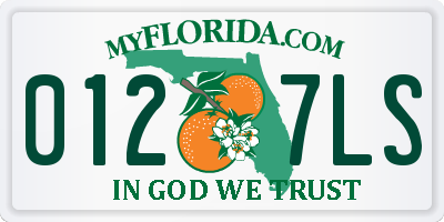 FL license plate 0127LS