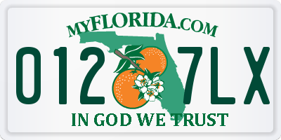 FL license plate 0127LX
