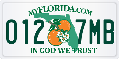FL license plate 0127MB
