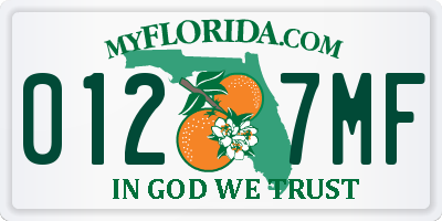 FL license plate 0127MF