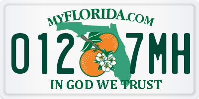 FL license plate 0127MH
