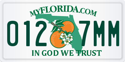 FL license plate 0127MM