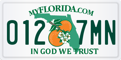 FL license plate 0127MN