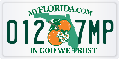 FL license plate 0127MP