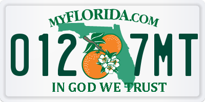 FL license plate 0127MT