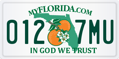 FL license plate 0127MU