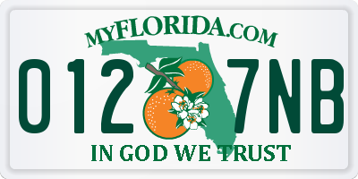 FL license plate 0127NB