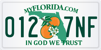 FL license plate 0127NF