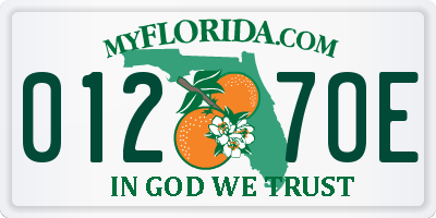 FL license plate 0127OE
