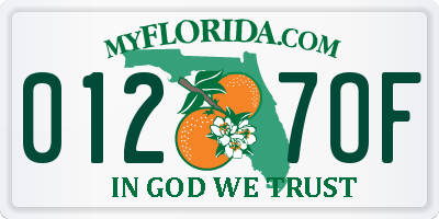 FL license plate 0127OF
