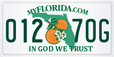 FL license plate 0127OG