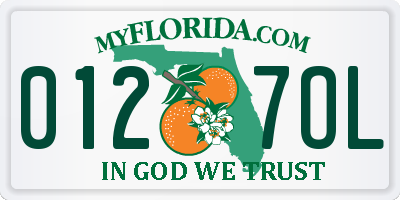 FL license plate 0127OL