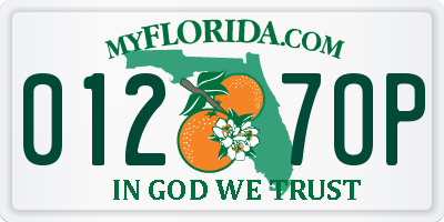 FL license plate 0127OP