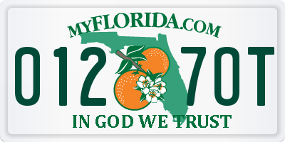 FL license plate 0127OT