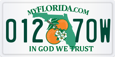 FL license plate 0127OW