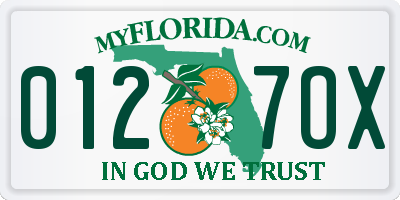 FL license plate 0127OX