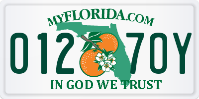 FL license plate 0127OY