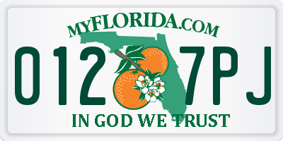 FL license plate 0127PJ