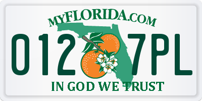 FL license plate 0127PL