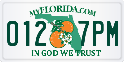 FL license plate 0127PM