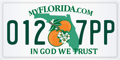 FL license plate 0127PP