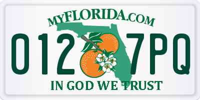 FL license plate 0127PQ