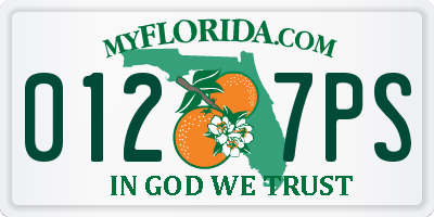 FL license plate 0127PS
