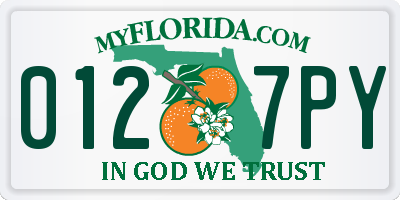 FL license plate 0127PY