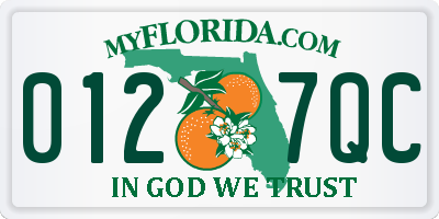 FL license plate 0127QC