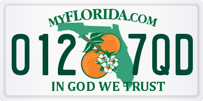 FL license plate 0127QD