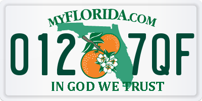 FL license plate 0127QF
