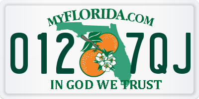 FL license plate 0127QJ