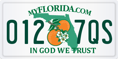 FL license plate 0127QS