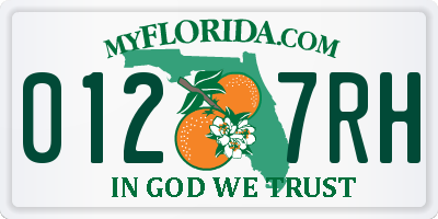 FL license plate 0127RH