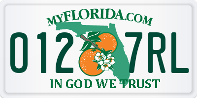 FL license plate 0127RL