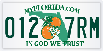 FL license plate 0127RM
