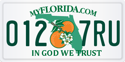 FL license plate 0127RU