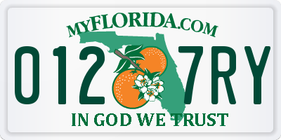 FL license plate 0127RY