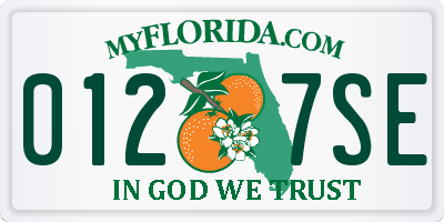 FL license plate 0127SE