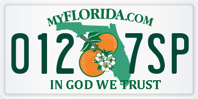 FL license plate 0127SP
