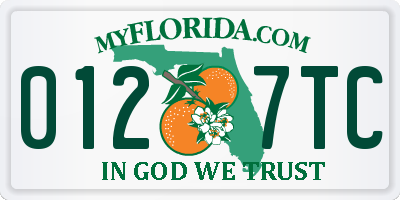 FL license plate 0127TC