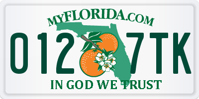 FL license plate 0127TK