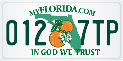 FL license plate 0127TP