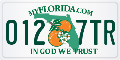 FL license plate 0127TR