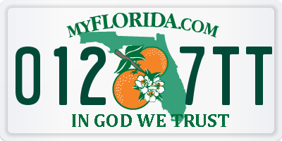 FL license plate 0127TT