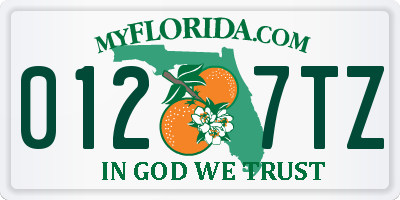 FL license plate 0127TZ
