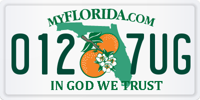 FL license plate 0127UG