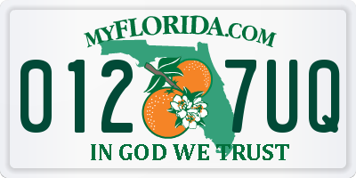 FL license plate 0127UQ
